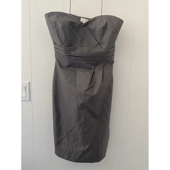 J.Crew Raquel Dress Cotton Cady In Graphite Sz 6 Gray Bridesmaid Party $235 - Picture 2 of 6